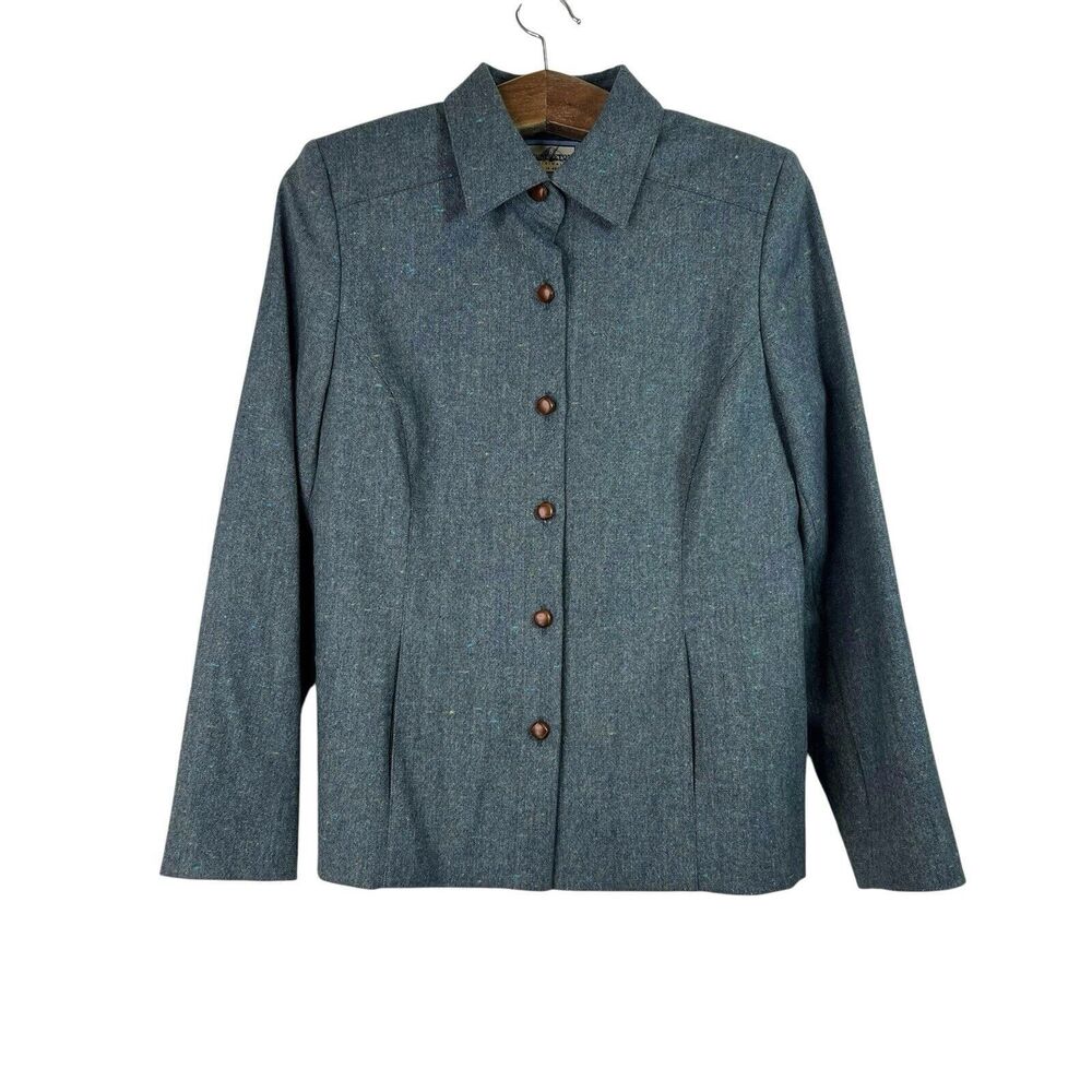 Pendleton Vintage Women’s Blue Wool Blazer Made In USA Size M NWT